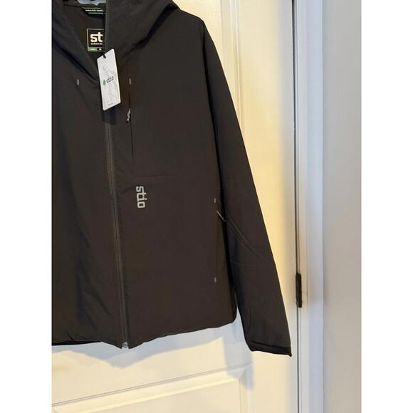 NWT $269 STIO Fernos Insulated Hooded Jacket Abbys Black  - Men's Size S - Picture 9 of 9